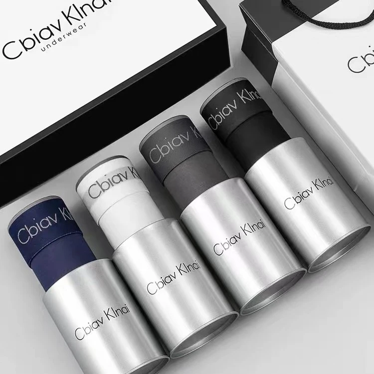 CK男士短裤夏季新款纯棉透气无痕中腰平角正品高档内裤礼盒送男友