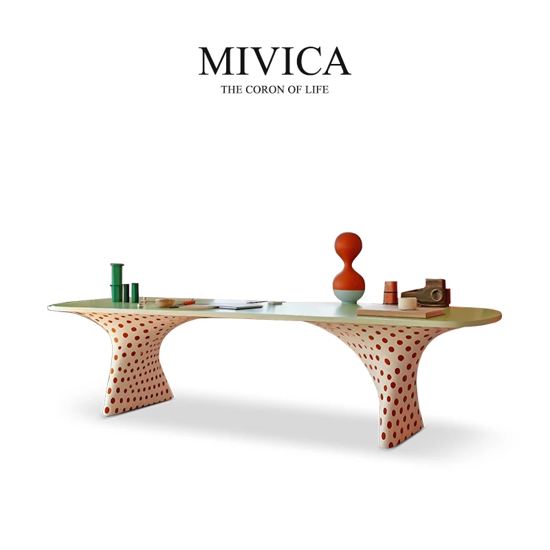 米维卡&爱造物联名款原创设计艺术波点书桌创意写字台国际馆W3