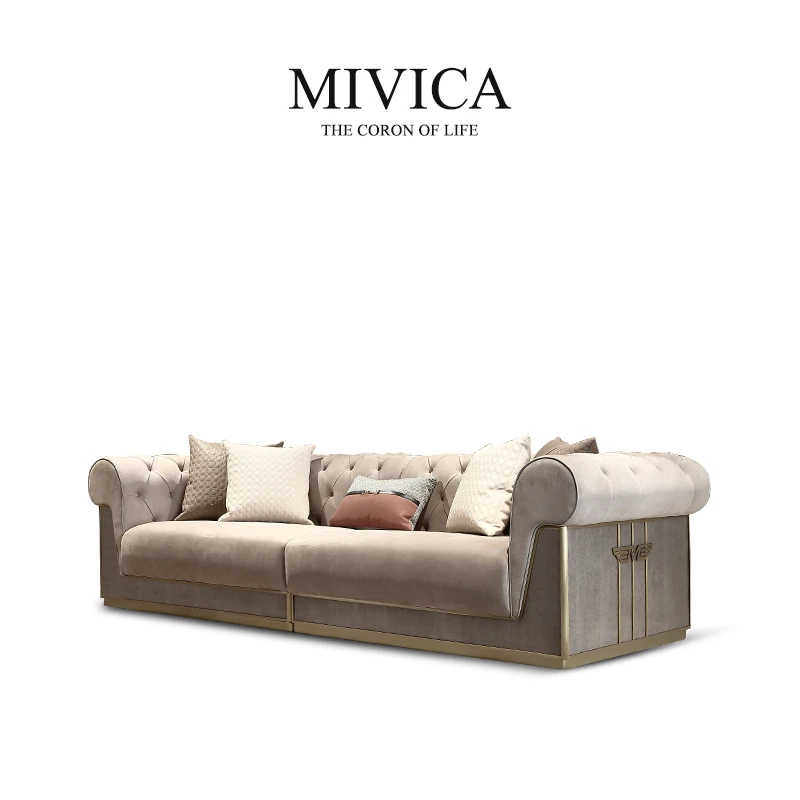米维卡MIVICA现代意式轻奢真皮沙发组合别墅大户型高端家具S1新品
