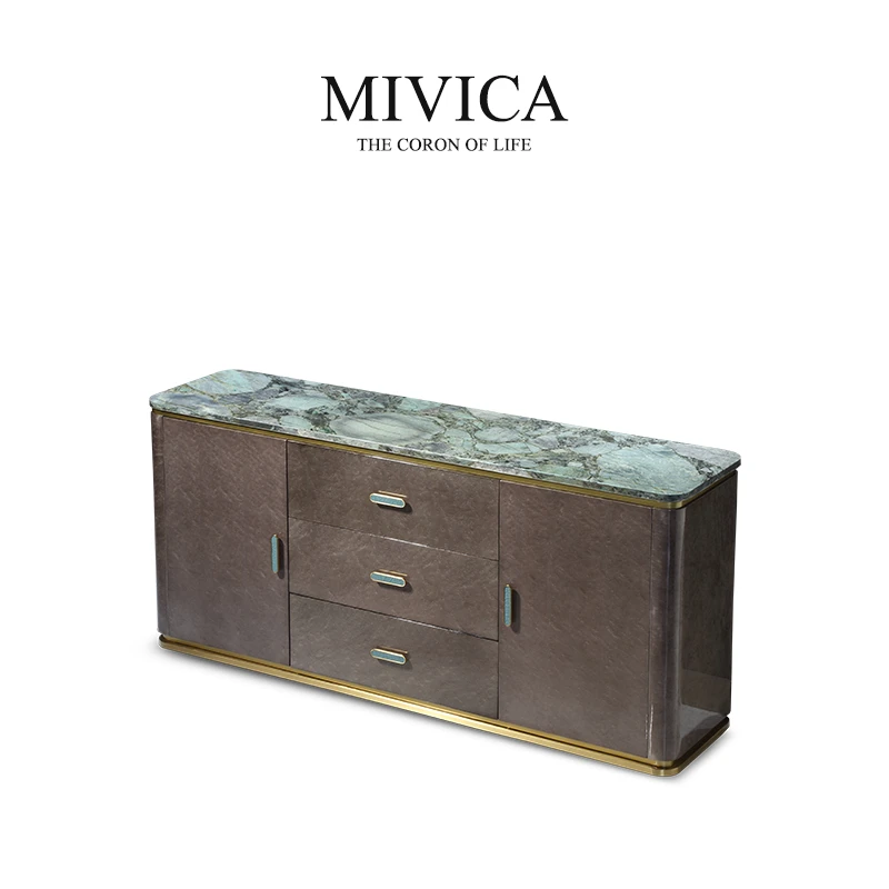 米维卡MIVICA现代意式轻奢大理石餐边柜装饰储物玄关柜家具S1新品