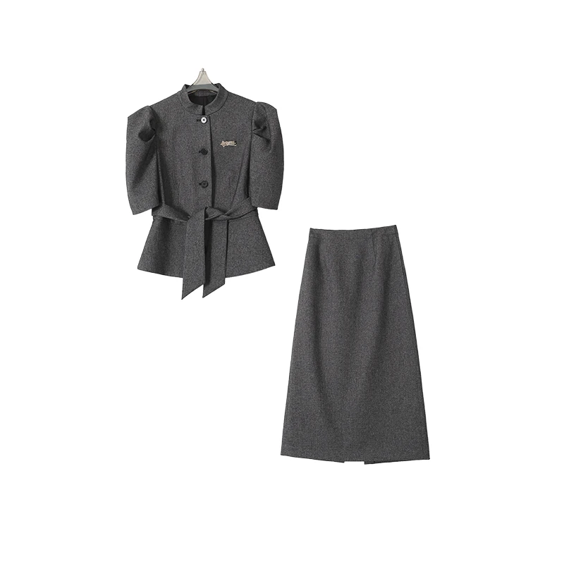 法式独特名媛时髦高定时尚气质套装小香风包臀高腰13168