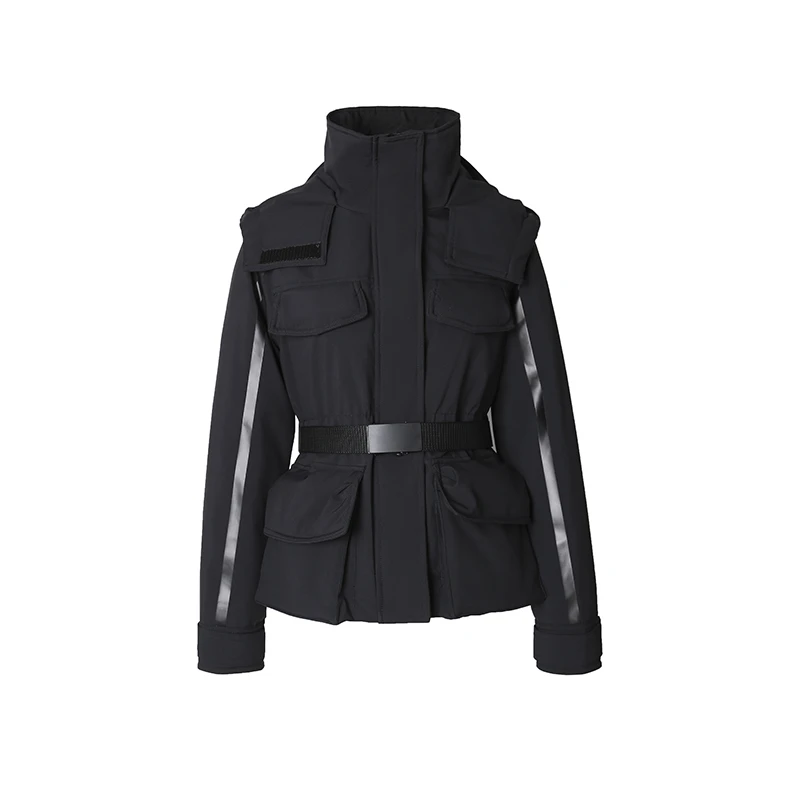 CELLENDI*21杨幂同款 鹅绒连帽气质保暧秋冬收腰短款羽绒17061