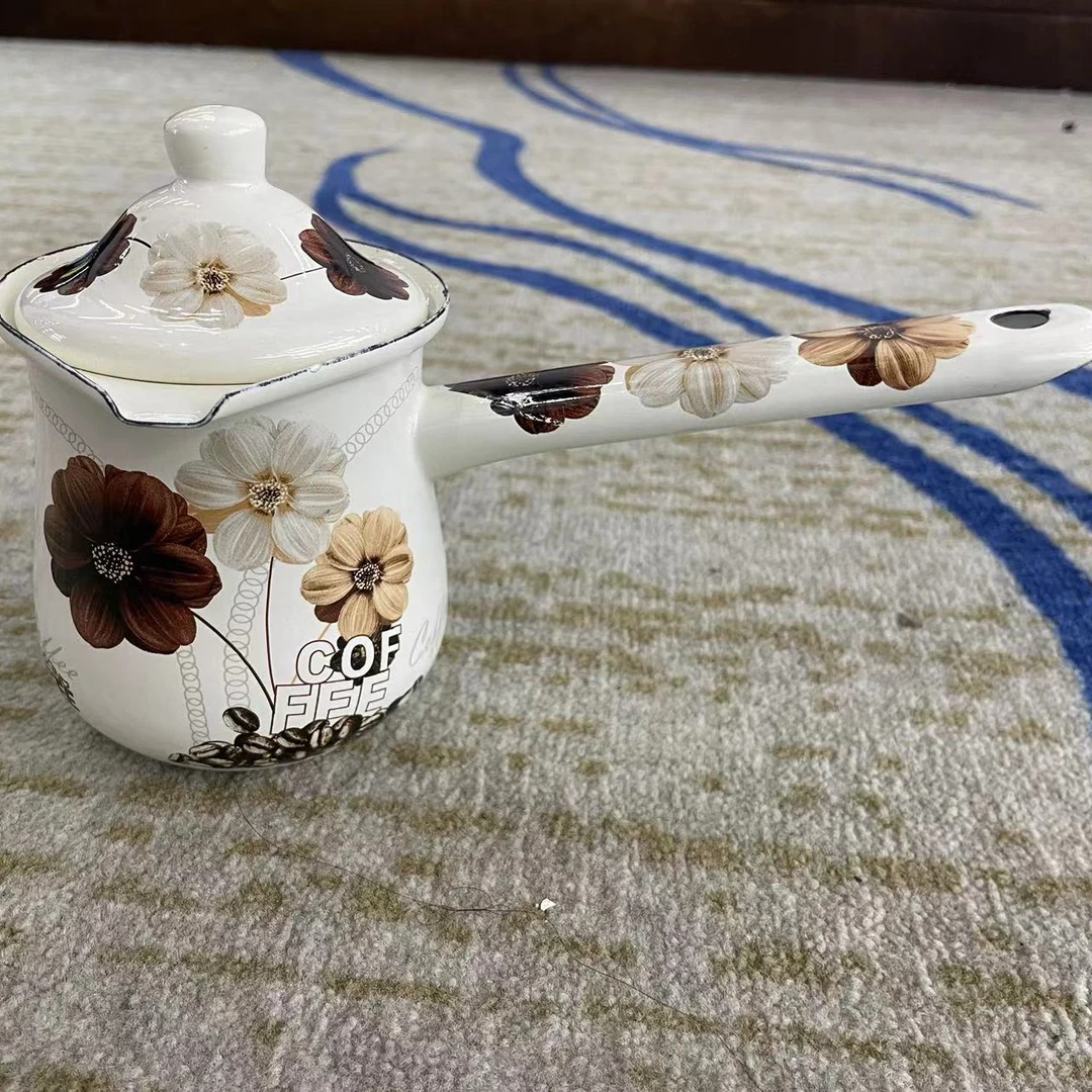 350ML佳人有约搪瓷珐琅咖啡斗，厨房泼油壶，热牛奶热咖啡家用