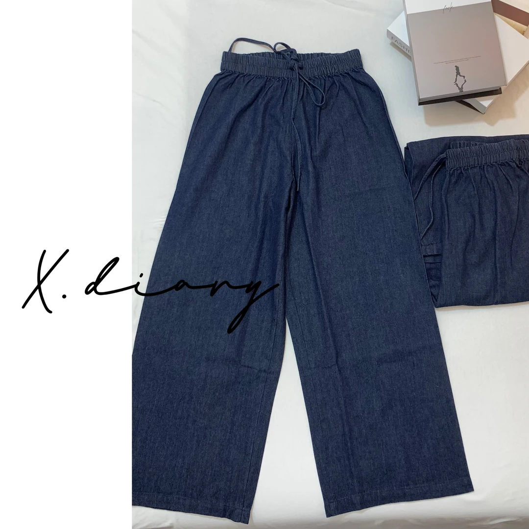 【海盐裤】 春款一条好面料版型显瘦的牛仔阔腿裤