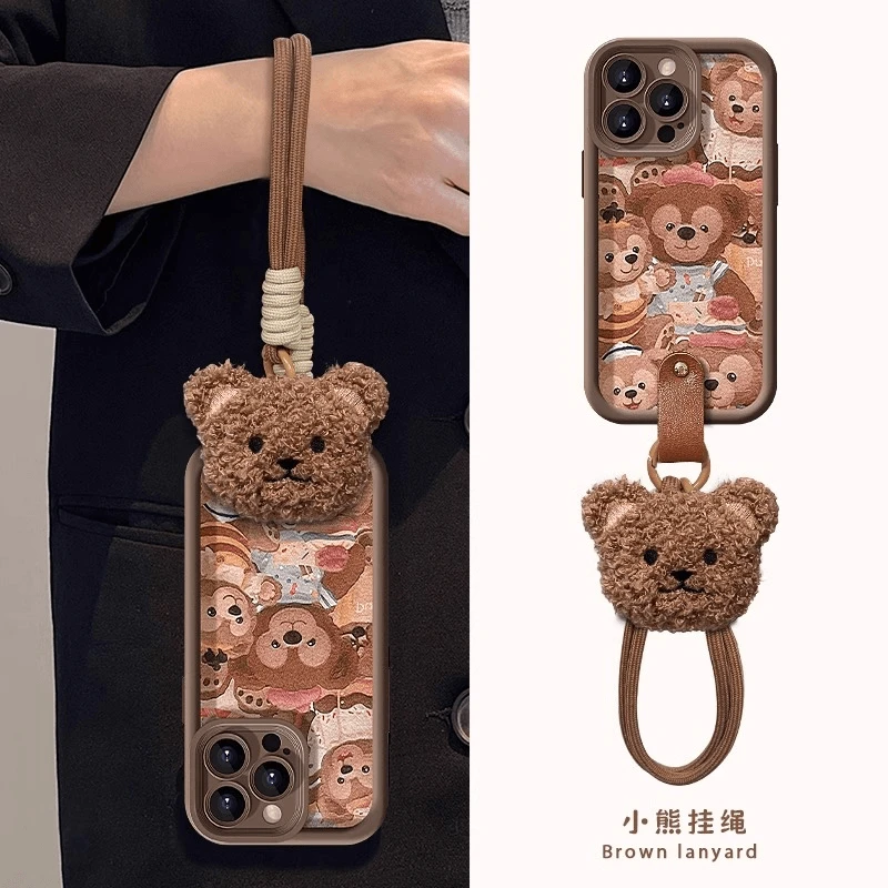 可爱达菲适用iPhone15promax手机壳14pro创意13/12promax女款14熊