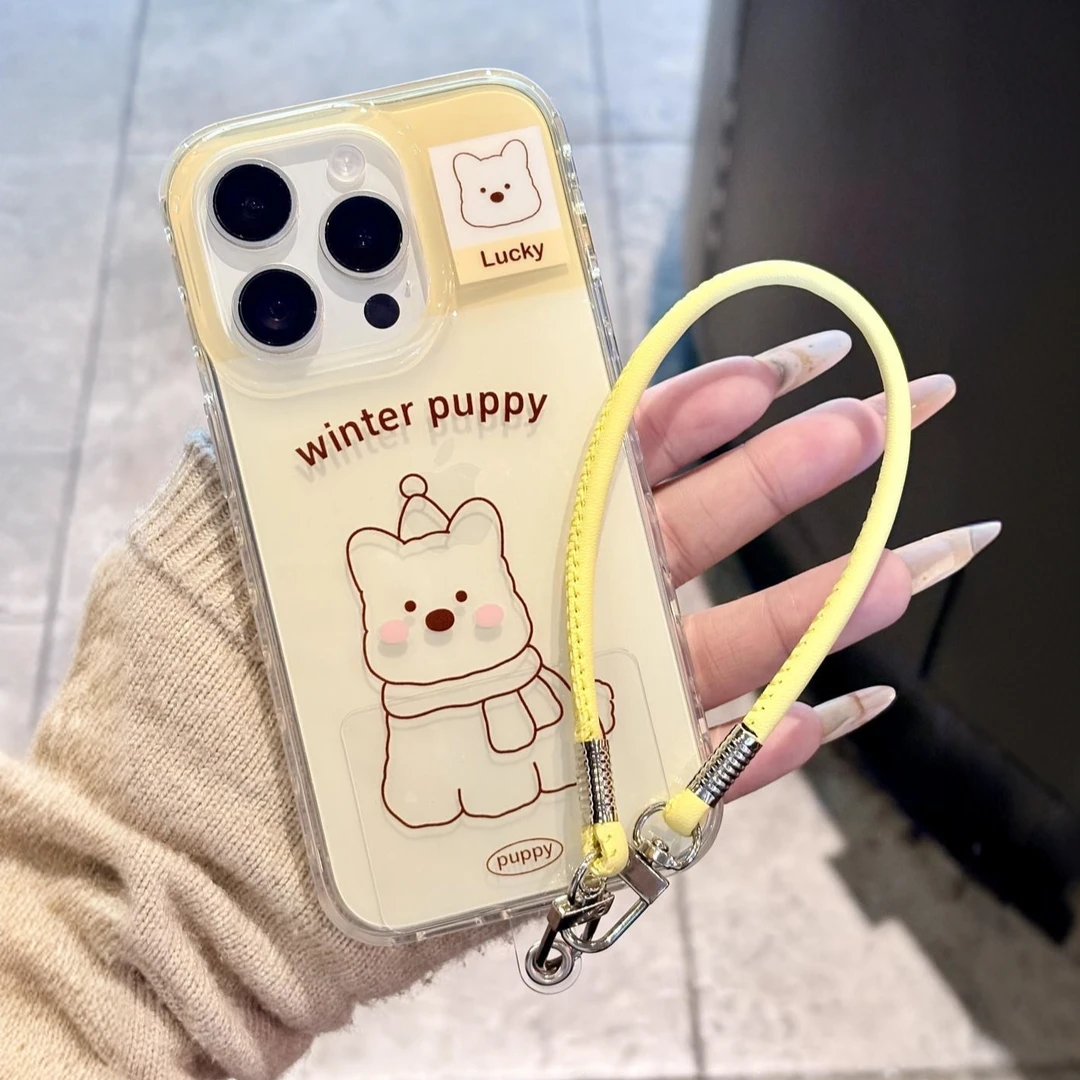 可爱奶黄西高地适用苹果16/15手机壳可爱iPhone14Promax/新款12