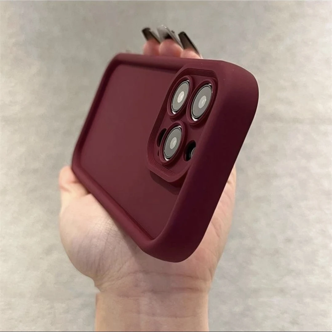 梅子色新款适用苹果14promax手机壳iPhone15简约13酒红12硅胶11套