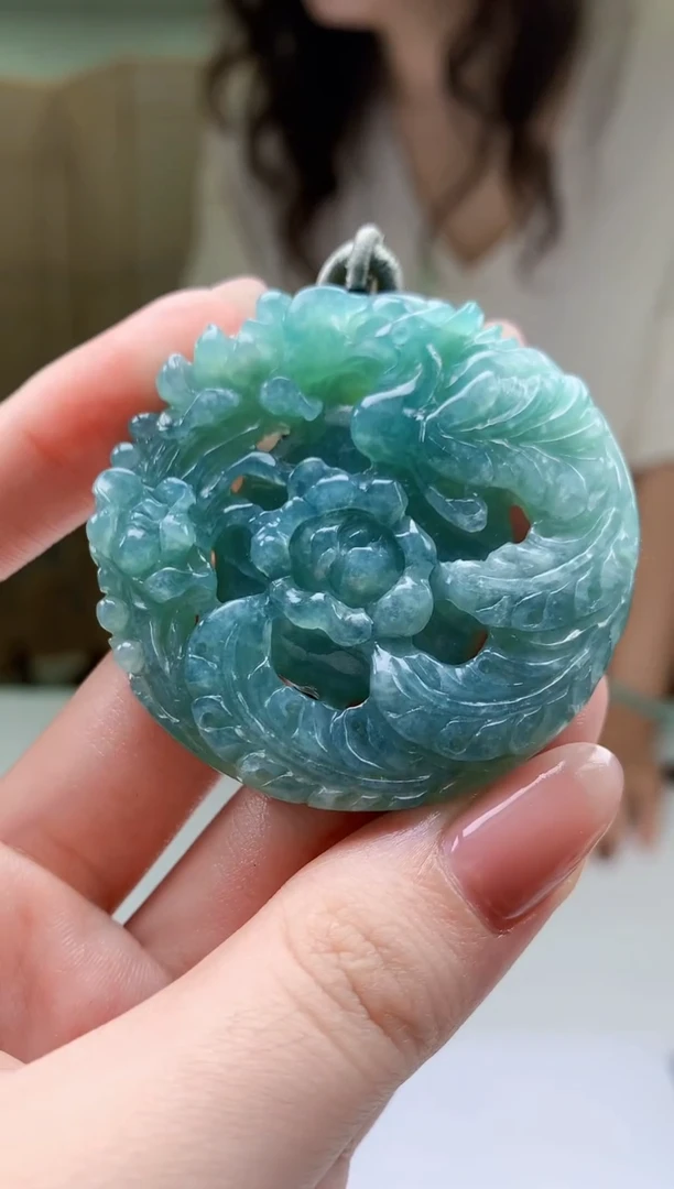 【闪购商品】定制翡翠未镶嵌4829jw-毛货挂件40