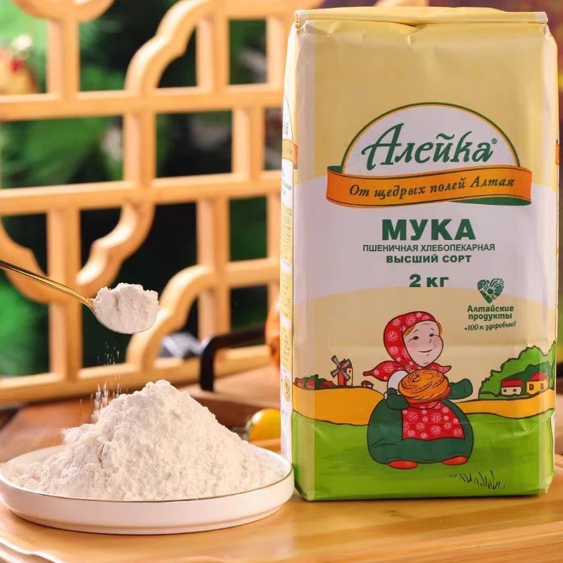 俄罗斯原装原袋艾利克小麦粉高筋粉饺子粉家用面包粉烘焙