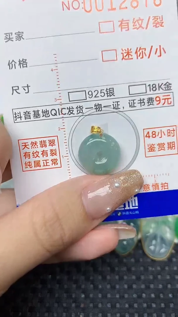 【闪购商品】翡翠颈饰18K金镶嵌64