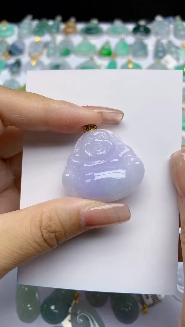 【闪购商品】翡翠颈饰18K金镶嵌125天然翡翠A货