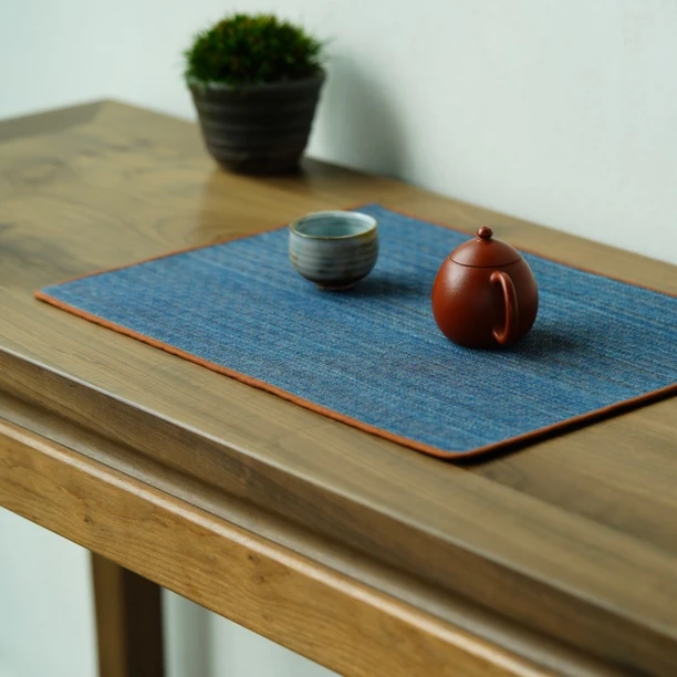 吖吥嘻嘀植染手织布纯手工茶席主人席餐垫