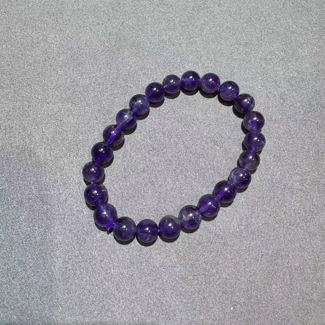 【黑胖珠宝】H0017紫水晶单圈手串多样性发其一