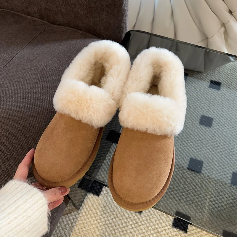 【小扬哥严选】大喜庆厚底雪地靴女皮毛一体2023年新款冬季一脚蹬