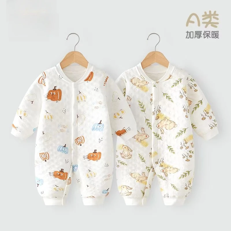 秋冬婴童空气棉连体哈衣