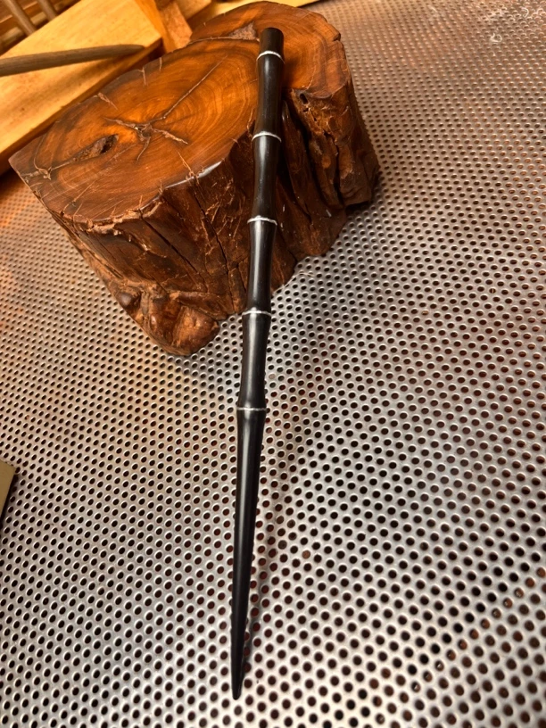 纯手工紫光檀迷你户外竹节发簪头饰簪子