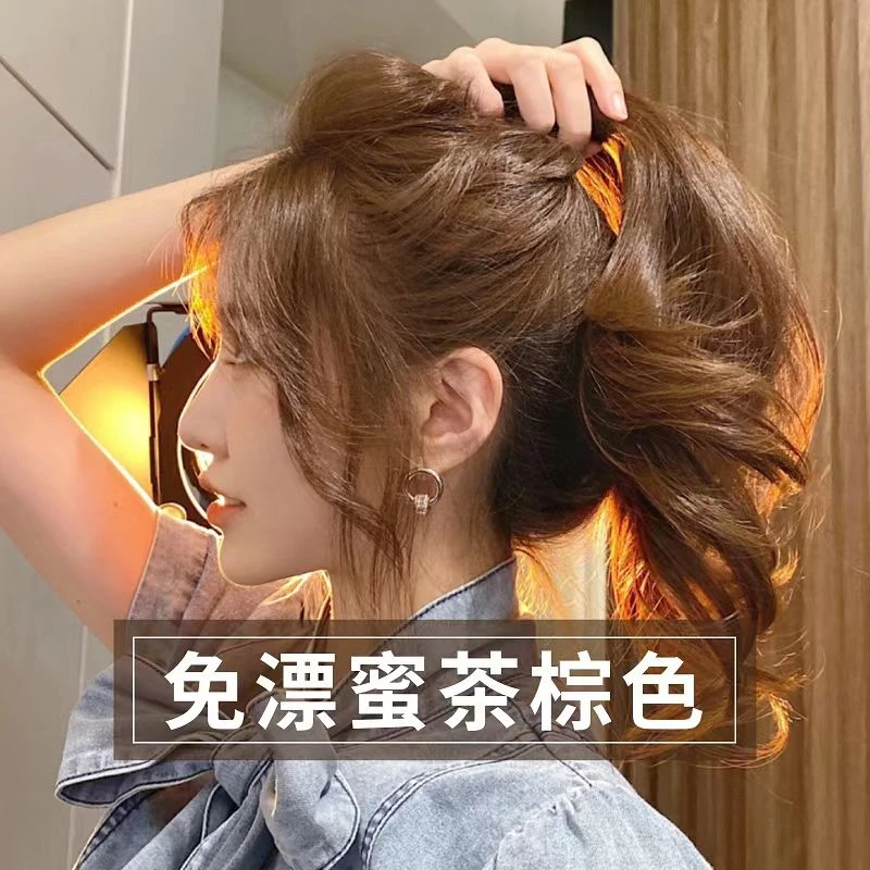 蜜茶棕色染发剂2023流行色推荐爆款染发家用自己染显白发色染发膏