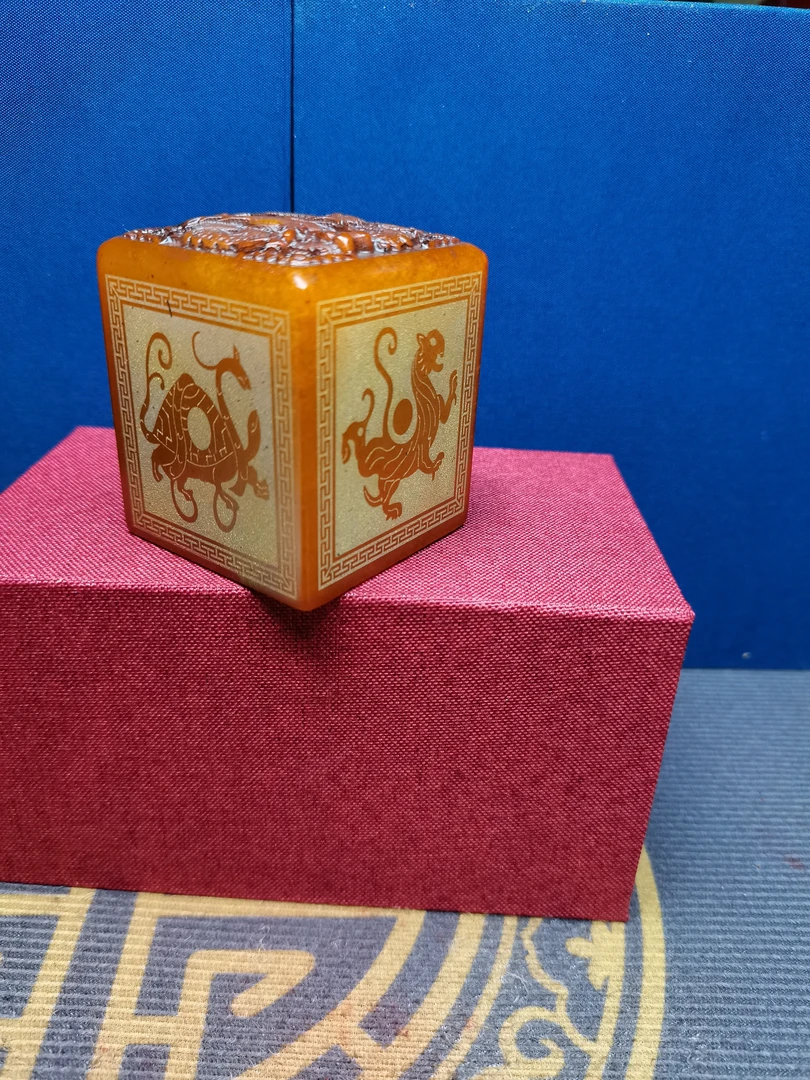 寿山石红田5公分