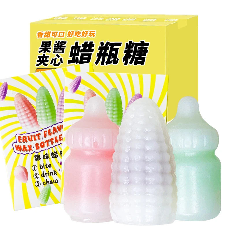 腊瓶塘蜡瓶糖可食用辣平塘糖蜡皮糖辣瓶糖蜡笔糖辣皮糖网红小零食