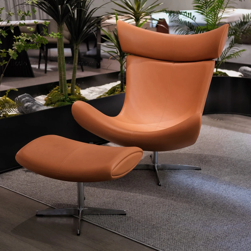 菲雅丽兰简约休闲椅家用单人躺椅极简皮艺大牌同款躺椅客厅阳台