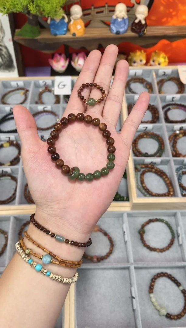 【闪购商品】库克手串未镶嵌库克单圈和田玉PT-S05（送戒指）