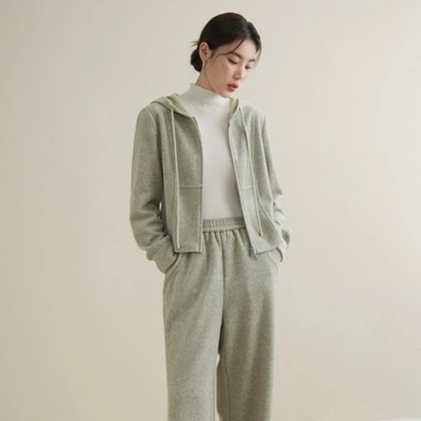 独束大码女休闲慵懒连帽卫衣简约百搭休闲裤套装23DS84389/84329