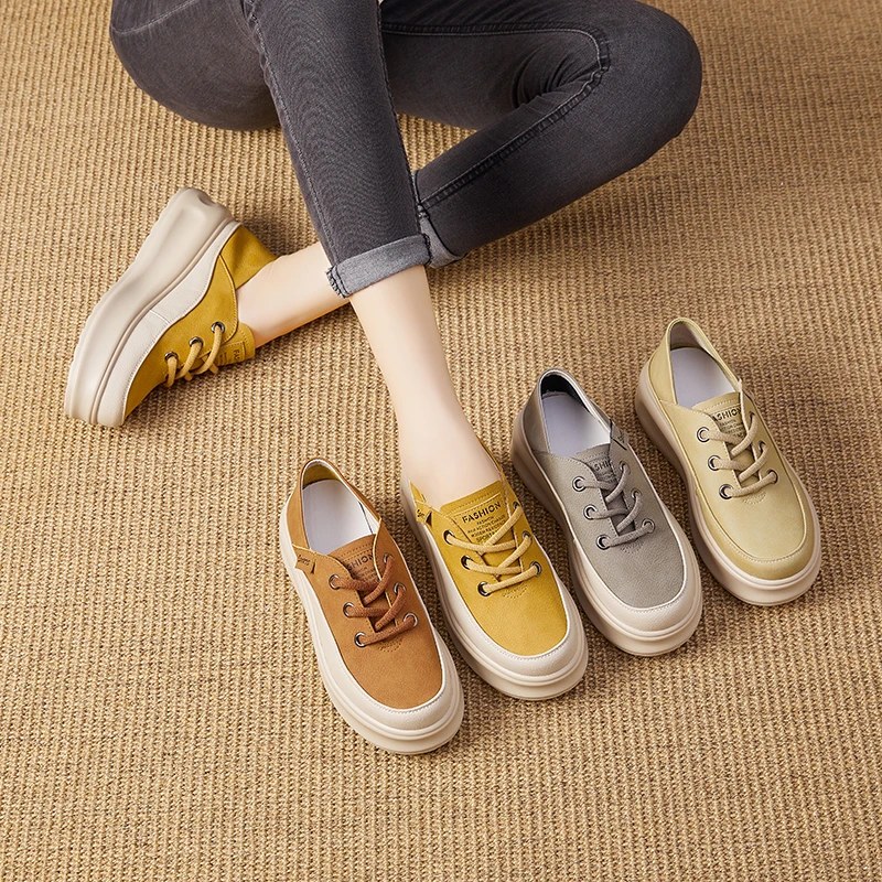 运动休闲百搭女鞋乐福鞋夏季厚底透气软底春季春夏秋季#Q30303