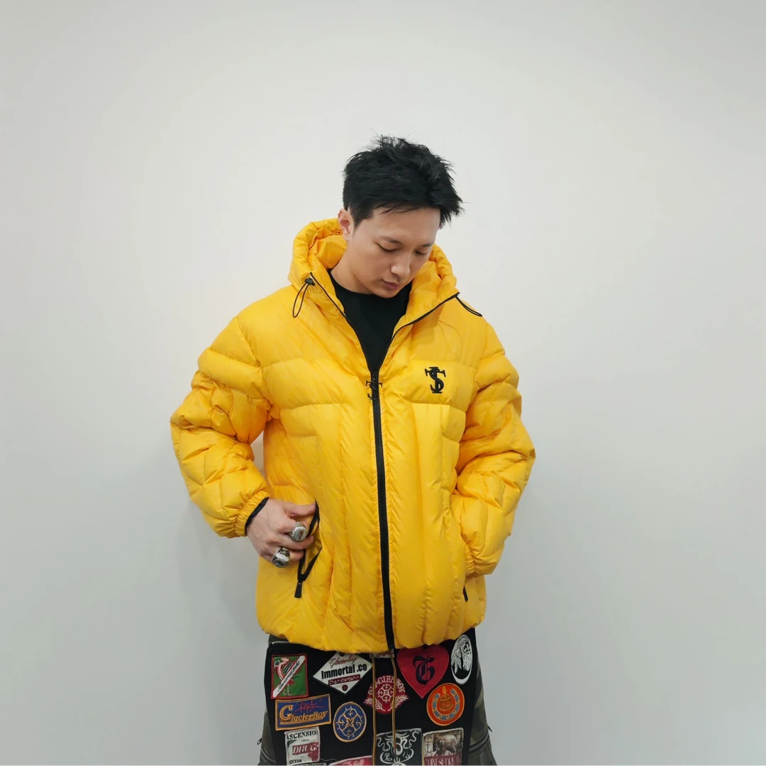 【艾志恒同款】 绗缝十字架羽绒服 美式复古休闲街头国潮牌