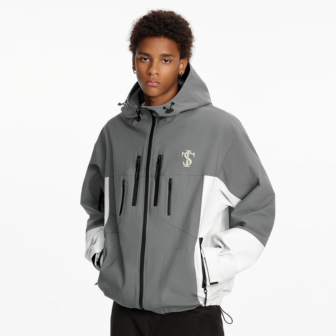 STK SmallTownKid 多口袋防水冲锋衣外套 美式复古潮牌街头说唱