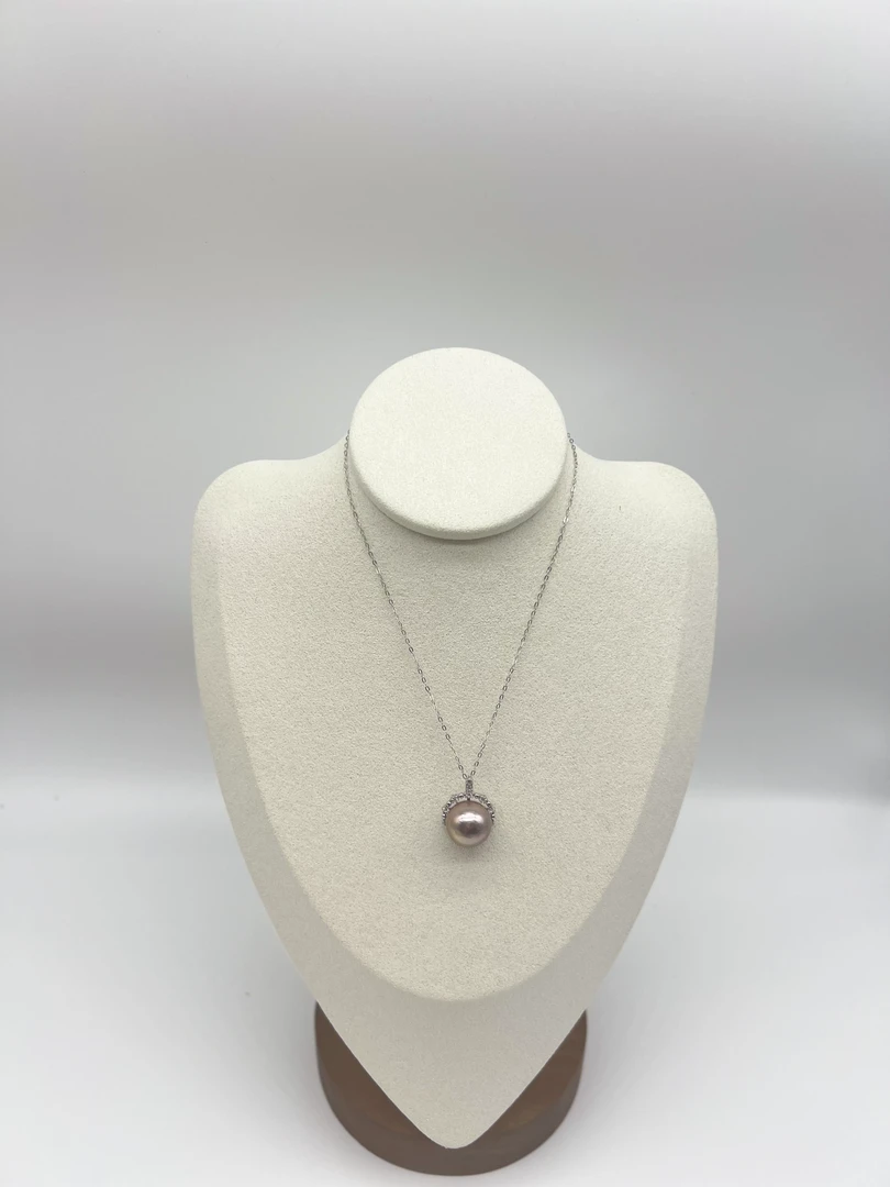 10mm紫珠淡水珍珠项链仙女气质高品质百搭大点位