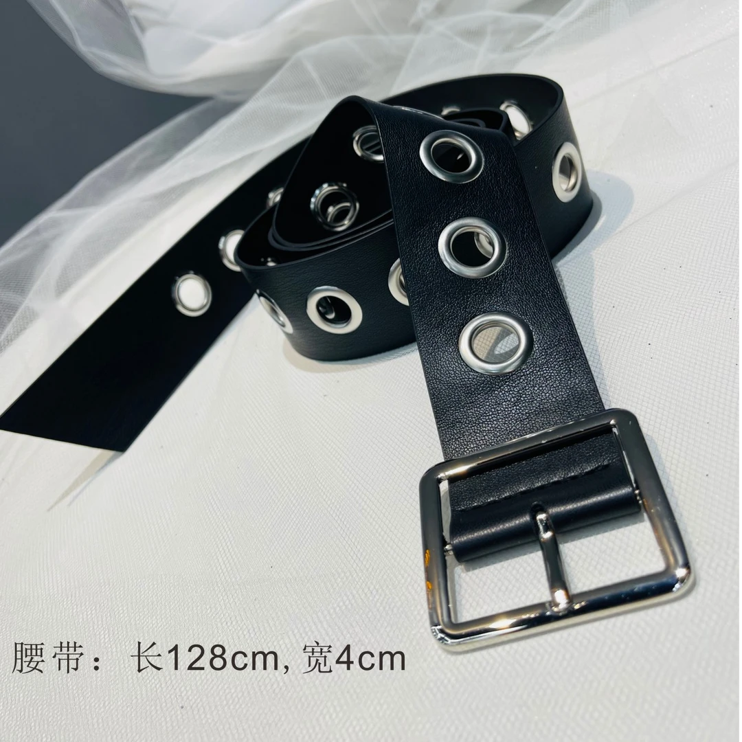 H-147腰带2023新款长128厘米宽4厘米单排多孔系腰装饰皮带XL2377