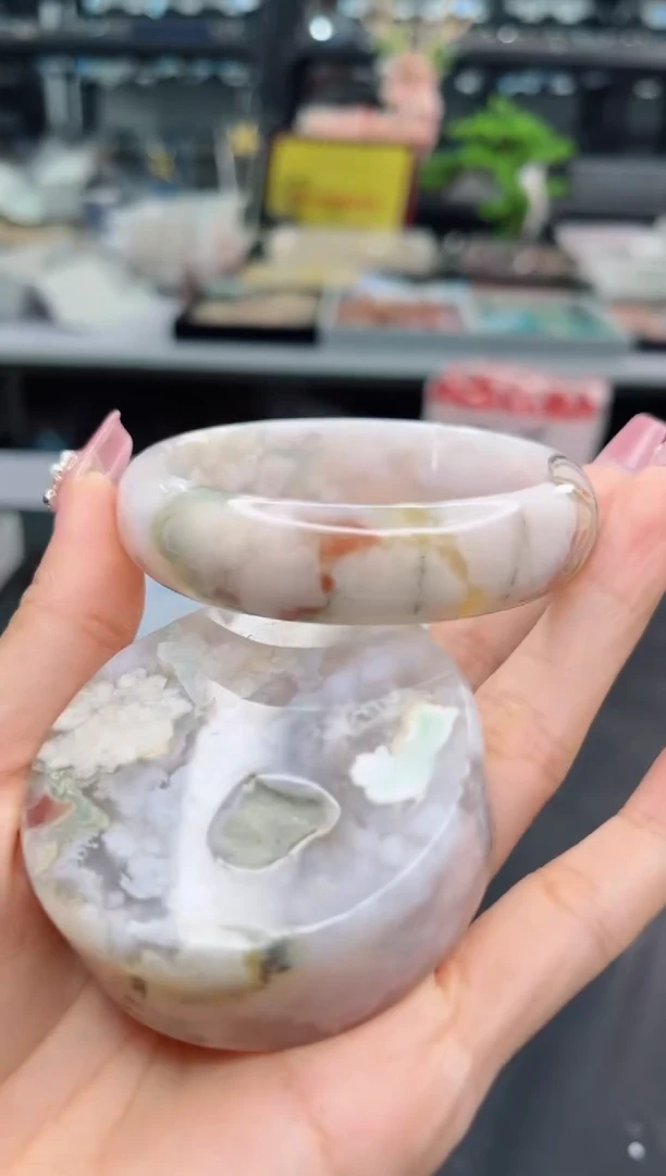 【闪购商品】石英质玉手镯未镶嵌58圈非金属布艺汐雅家樱花3538993