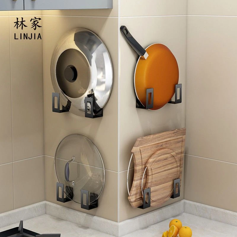 【掉落生锈包赔】锅盖架菜板砧板架免打孔不锈钢厨房置物架收纳架