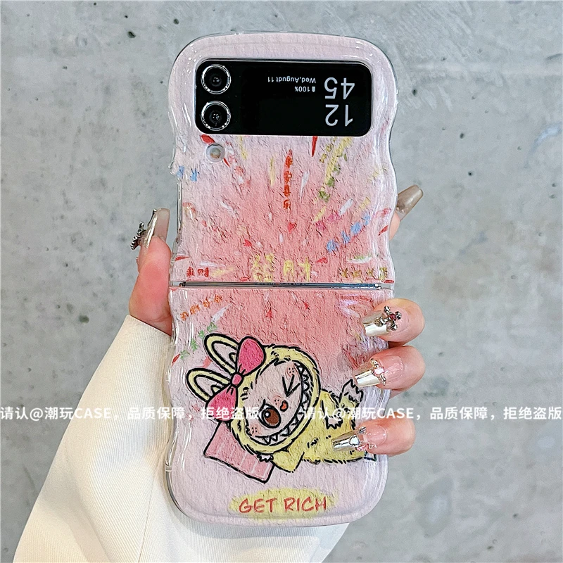 （三星zflip4系列）波浪折叠适用三星zflip4/三星zflip3手机壳防摔