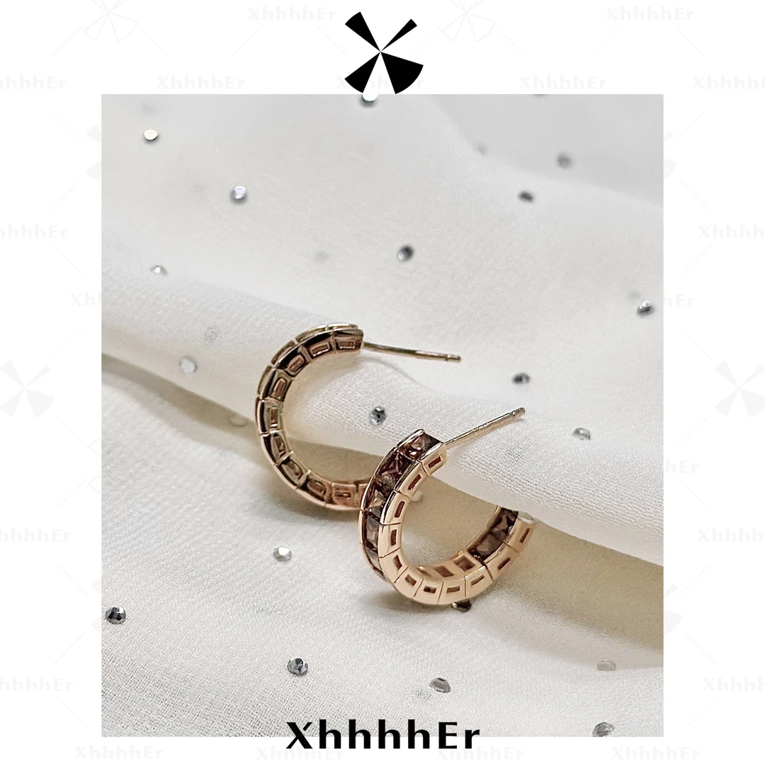 合金耳饰 辛儿/小个子小众轻奢百搭耳环个性半弧透明耳饰XE1481