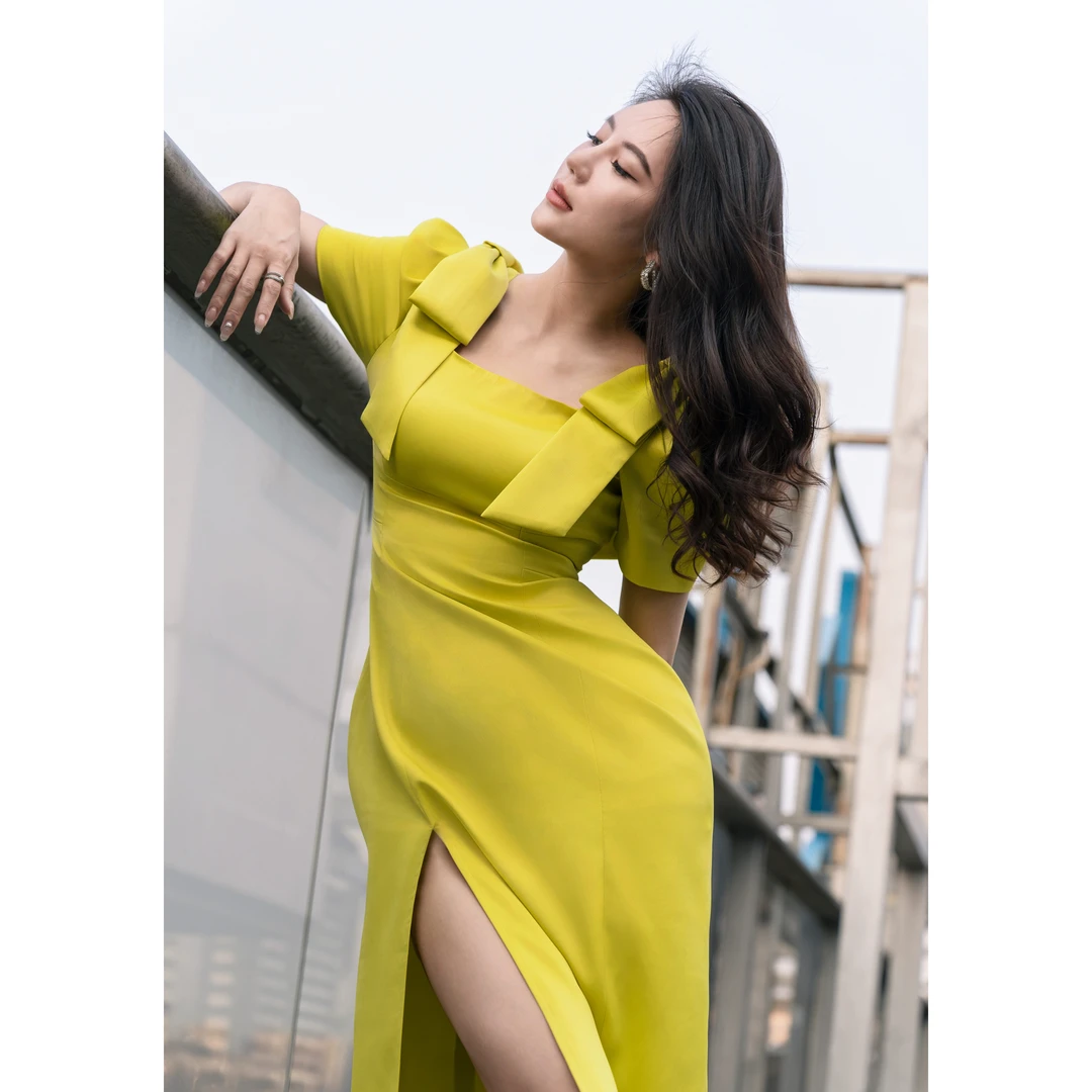 【星姐推荐】星原创高级定制[日落沙洲]设计师款夏季轻奢名媛连衣裙