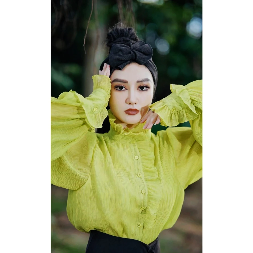 【星姐推荐】星原创高级定制【花城秘境】设计师小众轻奢名媛立领衬衣