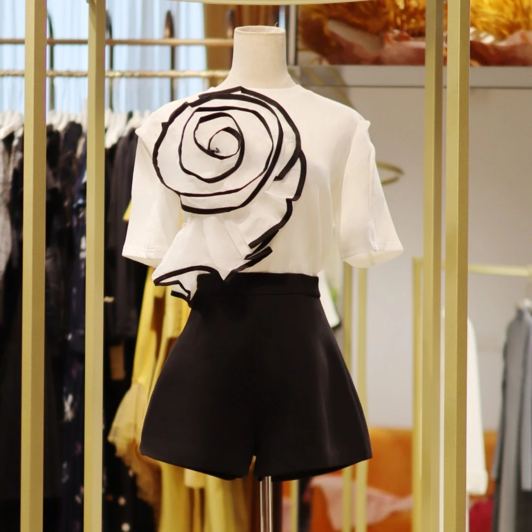 【星姐推荐】星原创高级定制气质修身显瘦夏季时尚休闲高腰短筒裤