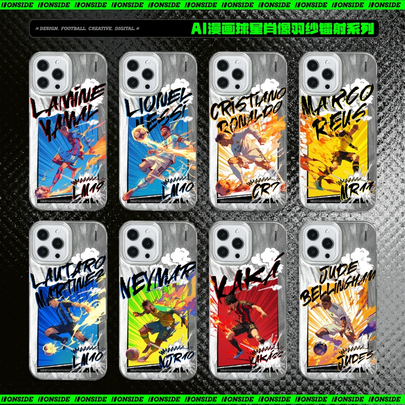 ONSIDE AI漫画球星肖像羽纱镭射系列【适用苹果/华为/OP/小米/vi】