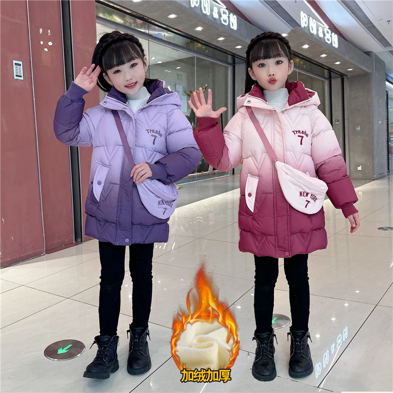 女童棉服冬装洋气2024新款外套棉衣儿童女孩加绒加厚冬季宝宝棉袄