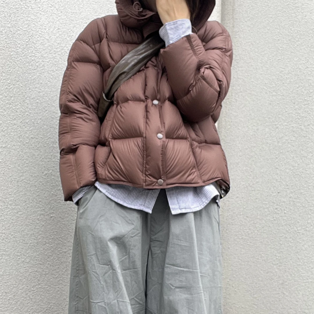 【竹外知时】高奢95白鹅超轻短款羽绒服