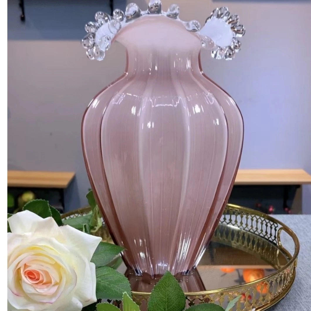 「昕欣轻奢好物」轻奢简约欧式琉璃花瓶家居装饰摄影摆件玻璃花瓶