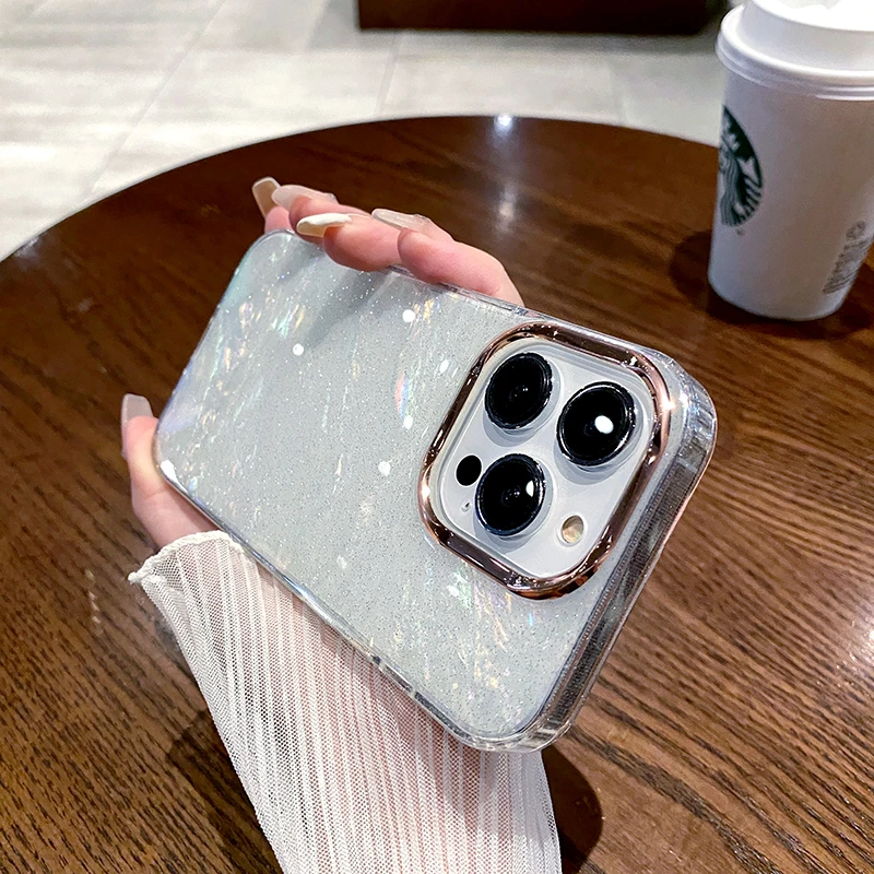贝壳纹适用苹果17air手机壳iPhone16promax高颜值15/14气质仙女13