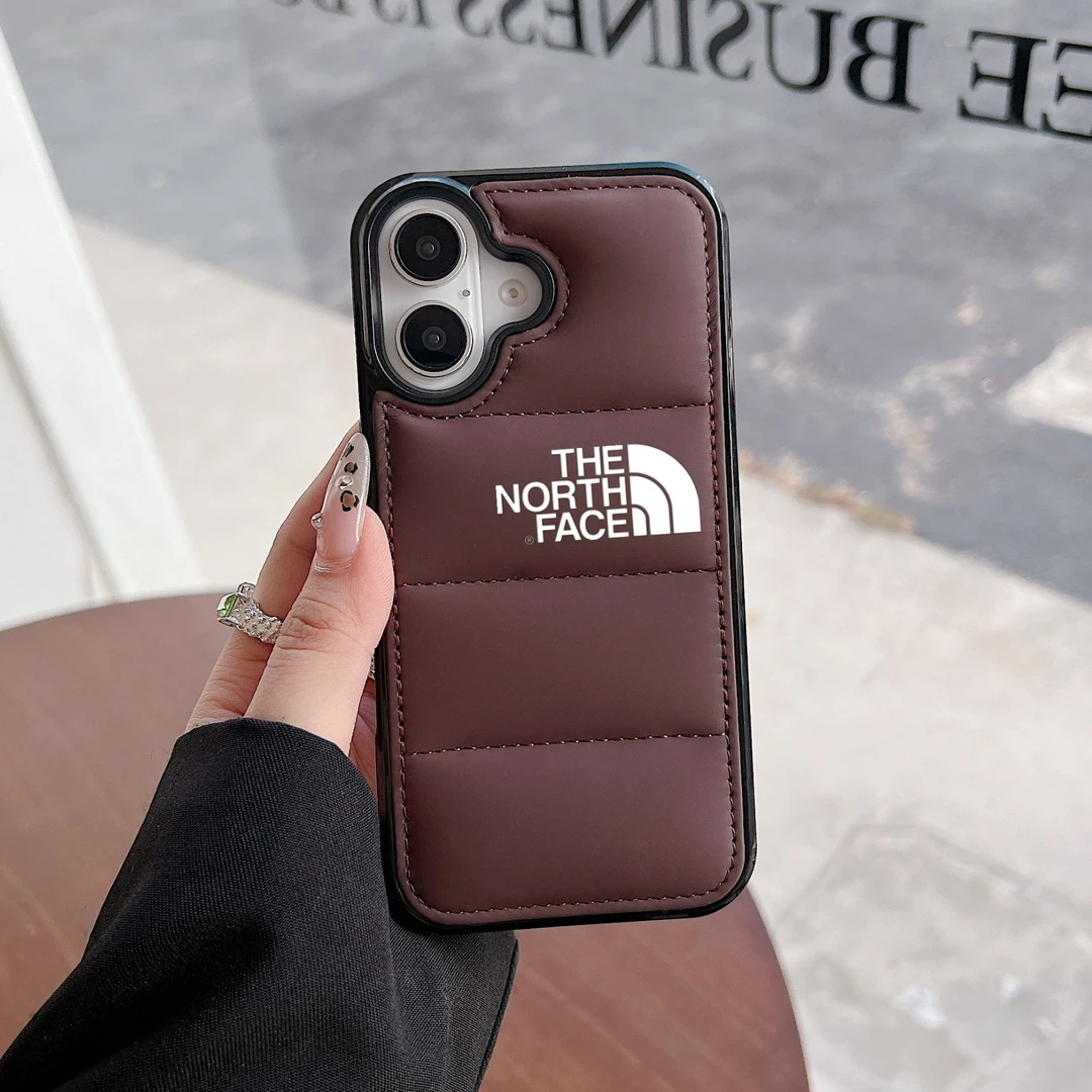ins风北面潮牌羽绒服壳适用苹果17ProMax手机壳iPhone16/15男女款