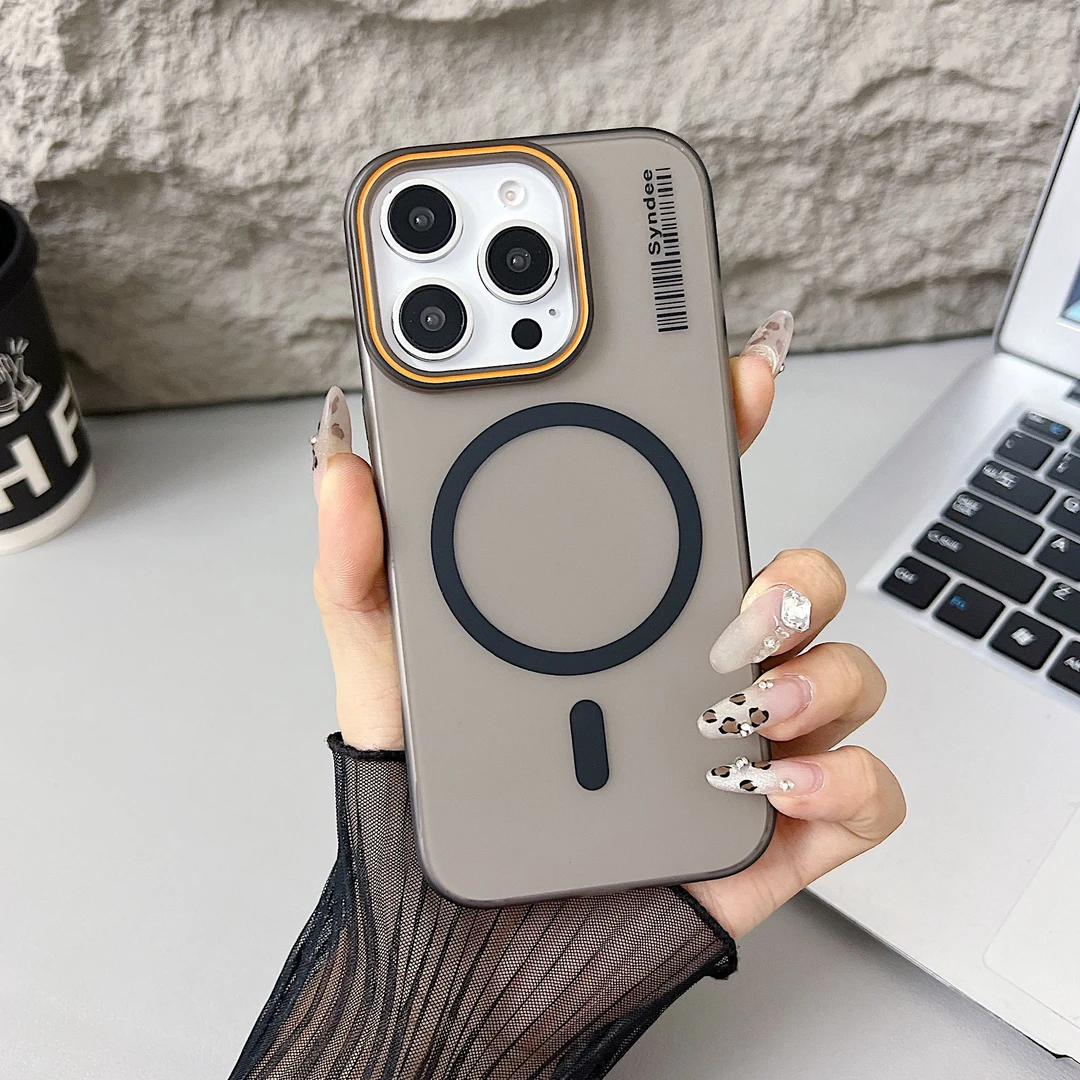 薄款柔砂pc硬壳适用苹果16手机壳iphone15/14磁吸magsafe磨砂透明