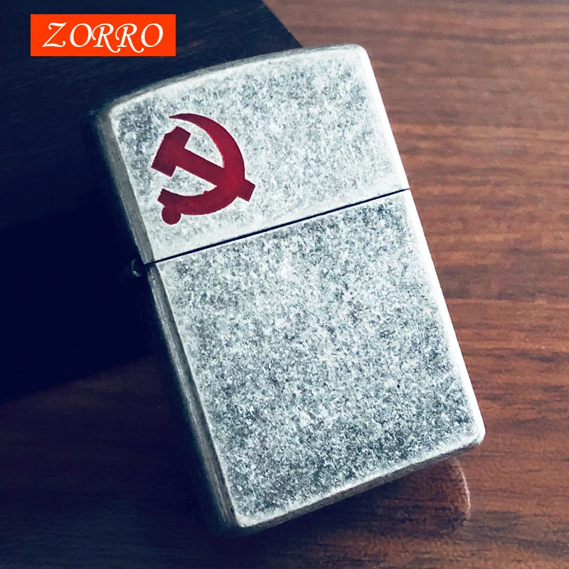 ZORRO佐罗黄铜煤油防风打火机个性创意礼品五星打火机经典煤油机