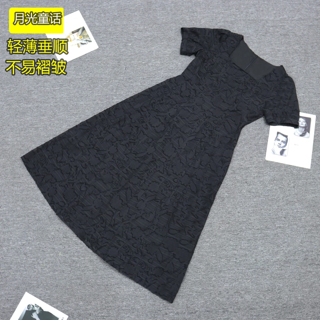 DM8269【月光童话】方领收腰+高腰显高修饰小肚腩气质优雅连衣裙