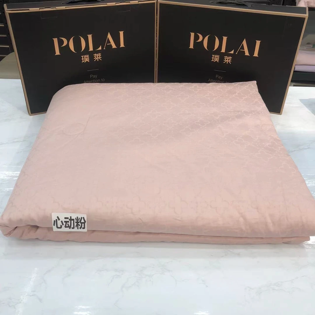 （淘金谷家纺）轻奢全棉色织提花单夏被纯棉长绒棉床品夏凉被空调被