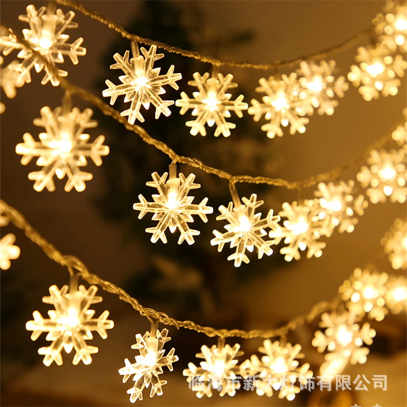 灯串星星led灯串灯饰 雪花房间装饰灯布置圣诞节小彩灯装饰氛围
