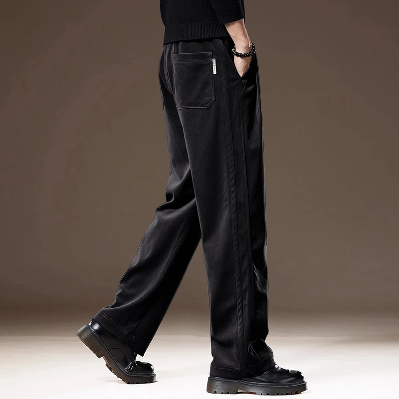 Cebrodz高端360g重磅男休闲裤春季加绒美式宽松大码垂感百搭男士